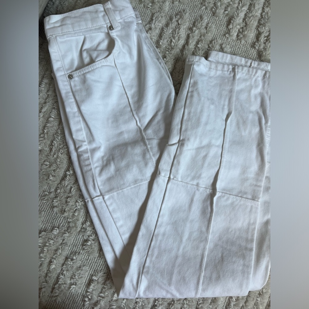ZARA white detailed jeans